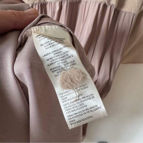 Anthropologie The Thea Eyelash Twofer Sweater Maxi Dress Blush Neutral XLP - Picture 12 of 12